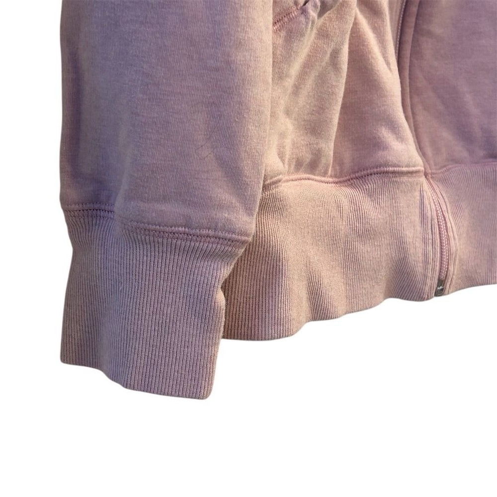 Zella Women's M Pink Ruched Long Sleeve Zip Front Hoodie Jacket - Picture 7 of 13